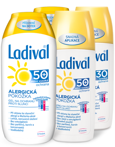 Ladival chladivý gel a sprej pro alergickou pokožku