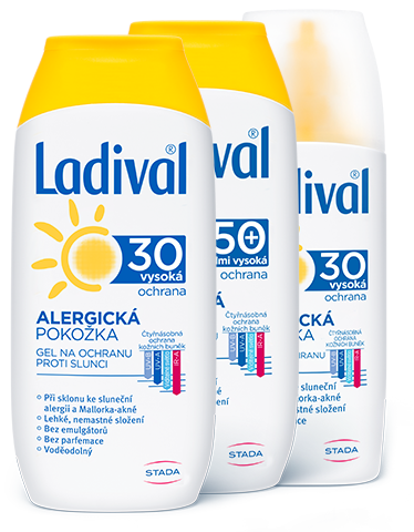 Ladival chladivý gel a sprej pro alergickou pokožku